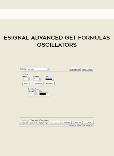 eSignal Advanced GET Formulas Oscillators