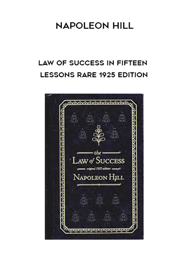 Law of Success in Fifteen Lessons Rare 1925 Edition by Napoleon Hill