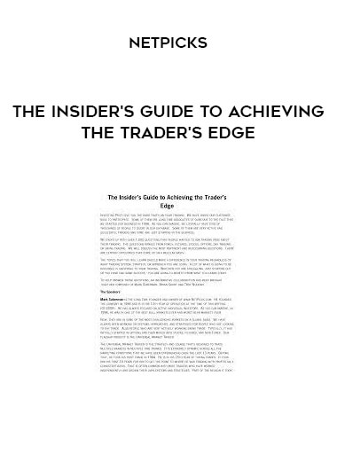 Netpicks - The Insider's Guide to Achieving the Trader's Edge