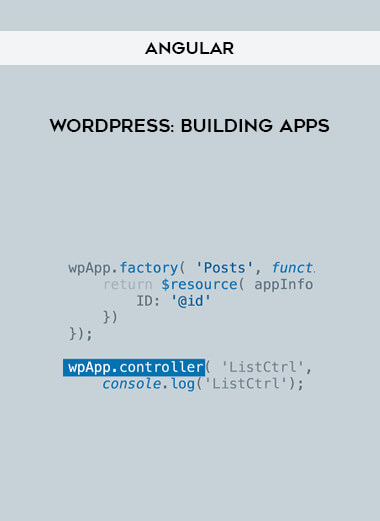 Angular - WordPress: Building Apps