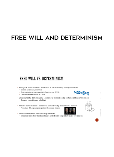 Free Will and Determinism