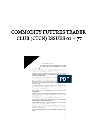 Commodity Futures Traders Club (CTCN) Issues 01 – 77