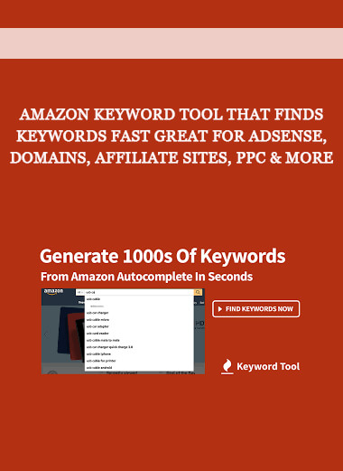 Amazon Keyword Tool That Finds Keywords Fast Great For Adsense, Domains,Affiliate Sites, PPC & More