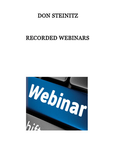 Don Steinitz Recorded Webinars