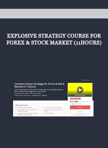 Explosive Strategy Course for Forex & Stock Market (11Hours)