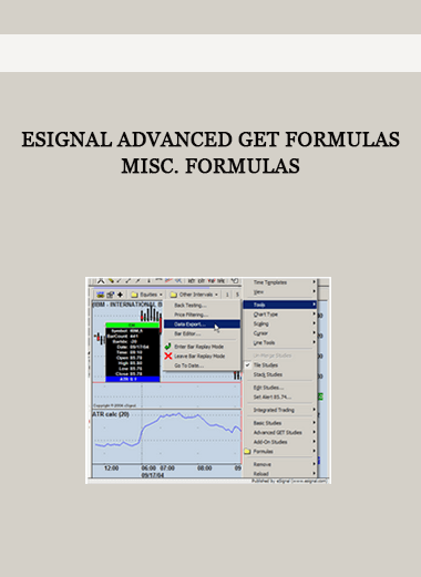 eSignal Advanced GET Formulas Misc. Formulas