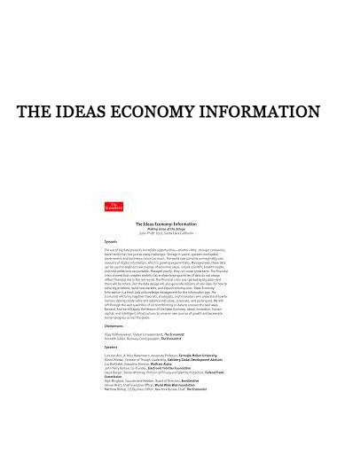 The Ideas Economy Information