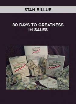 30 Days to Greatness in Sales by Stan Billue of https://crabaca.store/