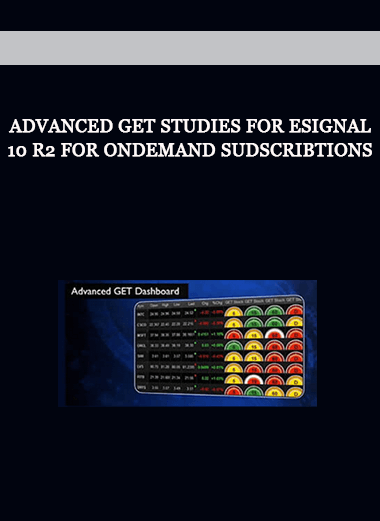 Advanced GET Studies for eSignal 10 R2 for OnDemand Sudscribtions of https://crabaca.store/