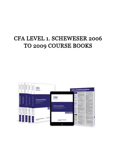 CFA Level 1. Scheweser 2006 to 2009 Course Books of https://crabaca.store/