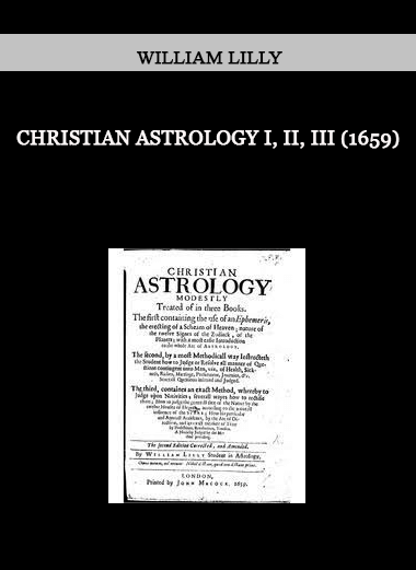 Christian Astrology I