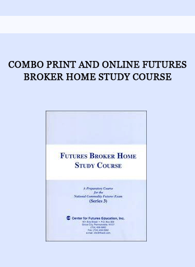 Combo Print and Online Futures Broker Home Study Course of https://crabaca.store/