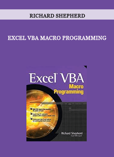 Excel VBA Macro Programming by Richard Shepherd of https://crabaca.store/