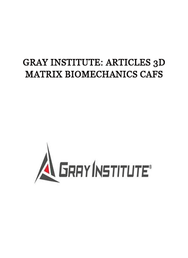 Gray Institute: Articles 3D Matrix Biomechanics CAFS of https://crabaca.store/