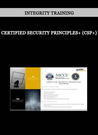 Integrity Training - Certified Security Principles+ (CSP+) of https://crabaca.store/