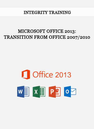 Integrity Training - Microsoft Office 2013: Transition from Office 2007/2010 of https://crabaca.store/