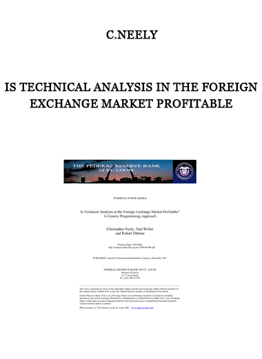 Is Technical Analysis in the Foreign Exchange Market Profitable by C.Neely of https://crabaca.store/