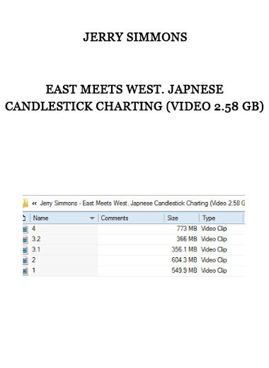 Jerry Simmons – East Meets West. Japnese Candlestick Charting (Video 2.58 GB) of https://crabaca.store/