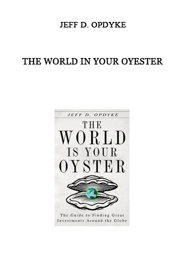 The World in Your Oyester by Jeff D. Opdyke of https://crabaca.store/