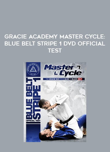 Gracie Academy Master Cycle: Blue Belt Stripe 1 DVD Official Test of https://crabaca.store/