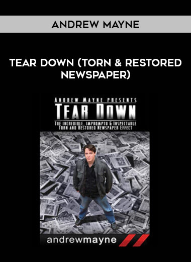 Andrew Mayne - Tear Down (Torn & Restored Newspaper) of https://crabaca.store/